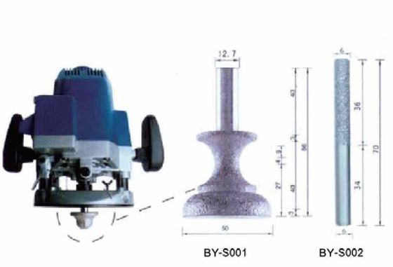 Nass Mahlen Vakuum bronzierter Diamond Blade Milling Cutter R12 12.7MM
